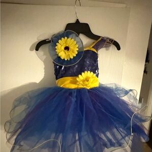 Blue and Yellow Kids Costume Dress